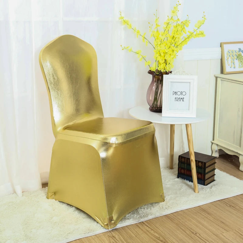 Housse de chaise Dorée Elastique luxe
