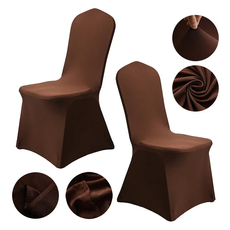 Housse pour Chaise Pliante Marron Chic