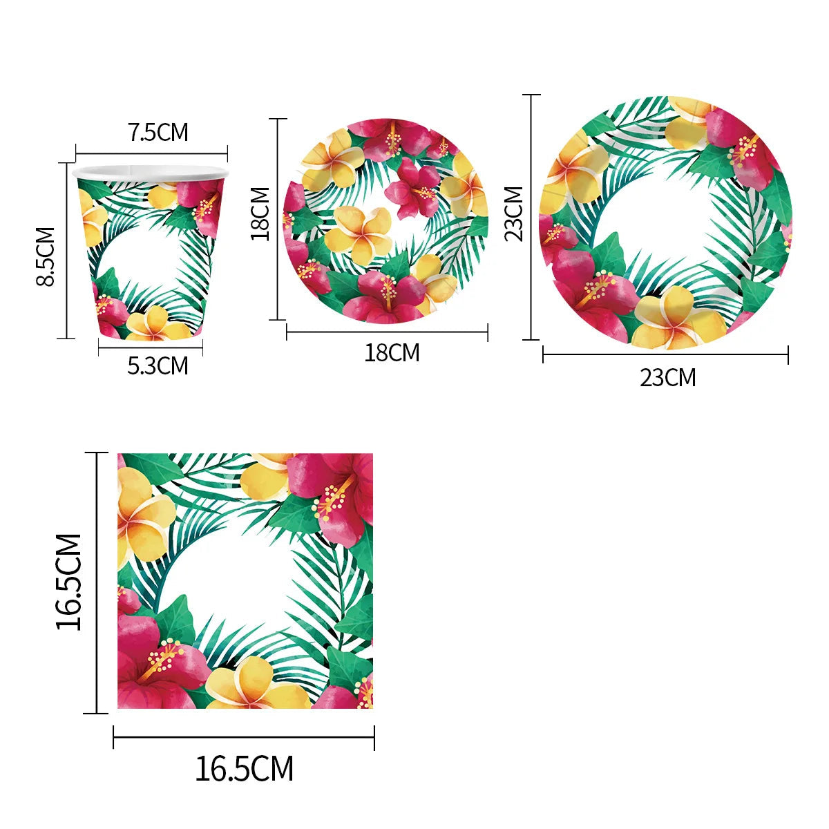 Kit Anniversaire Hibiscus Papier 