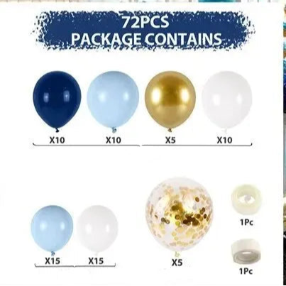 Kit Arche Ballons Bleu Doré Design
