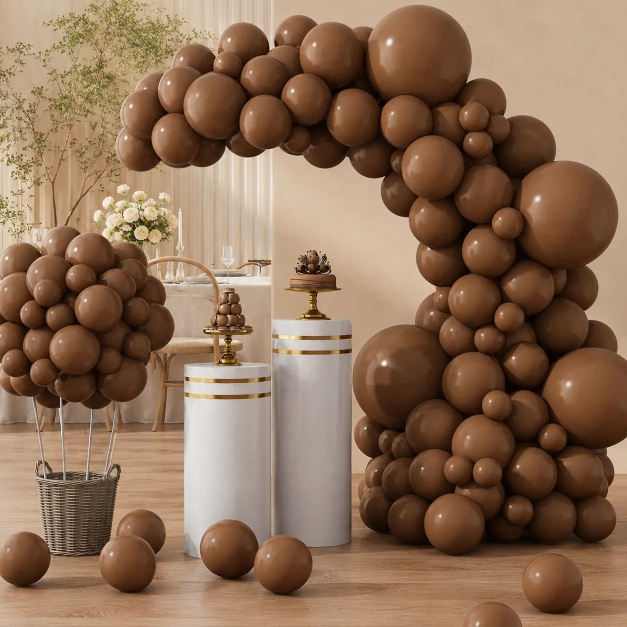 Kit Arche Ballons Marron Café