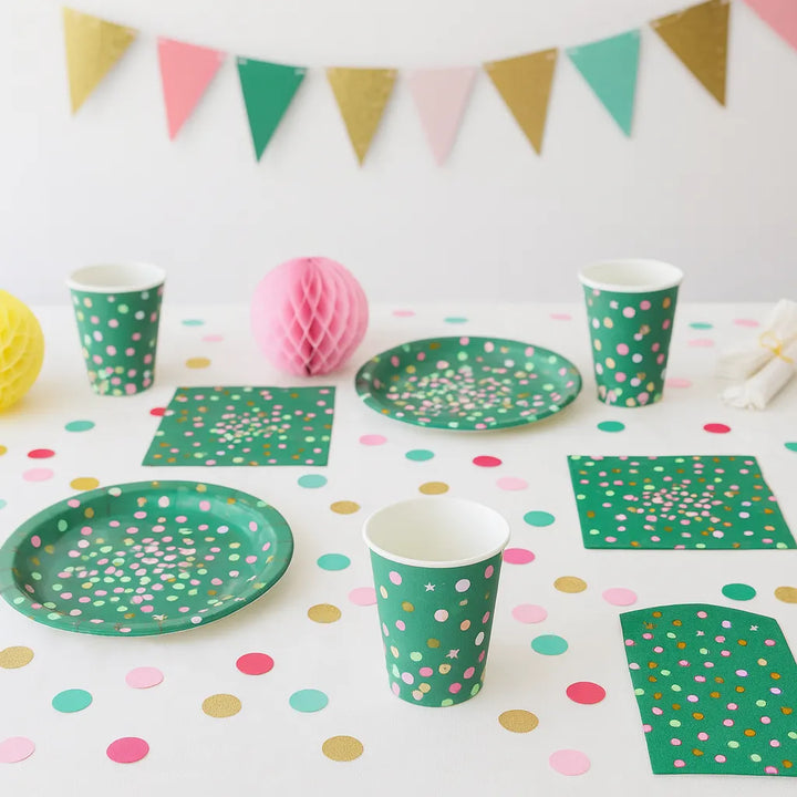 Kit Jetable Vert à Confettis