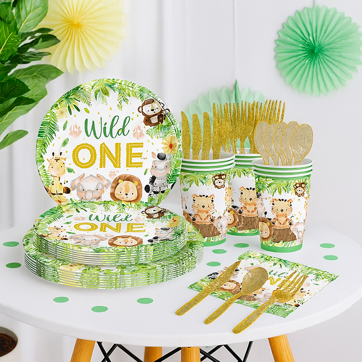 Kit Vaisselle Anniversaire Jungle