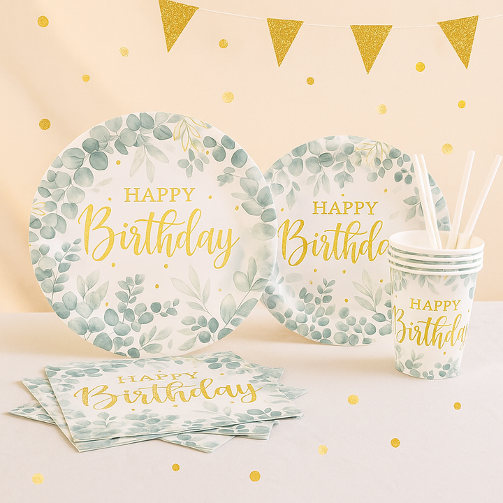 Kit Vaisselle Birthday Champêtre