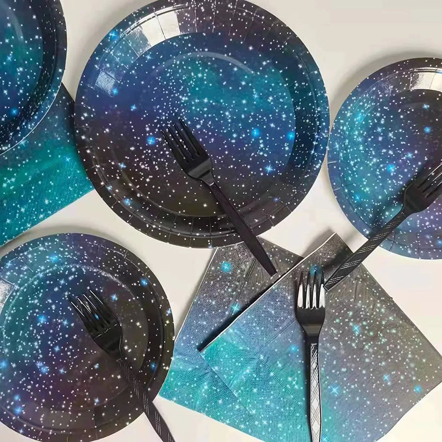 Kit Vaisselle Ciel Étoilé Papier 