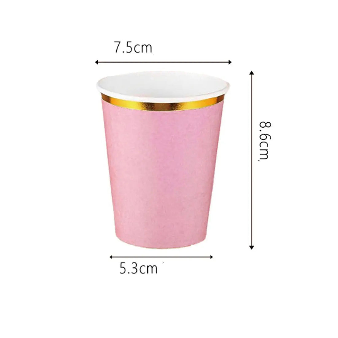 Kit Vaisselle Jetable Mariage Rose et Doré Verre
