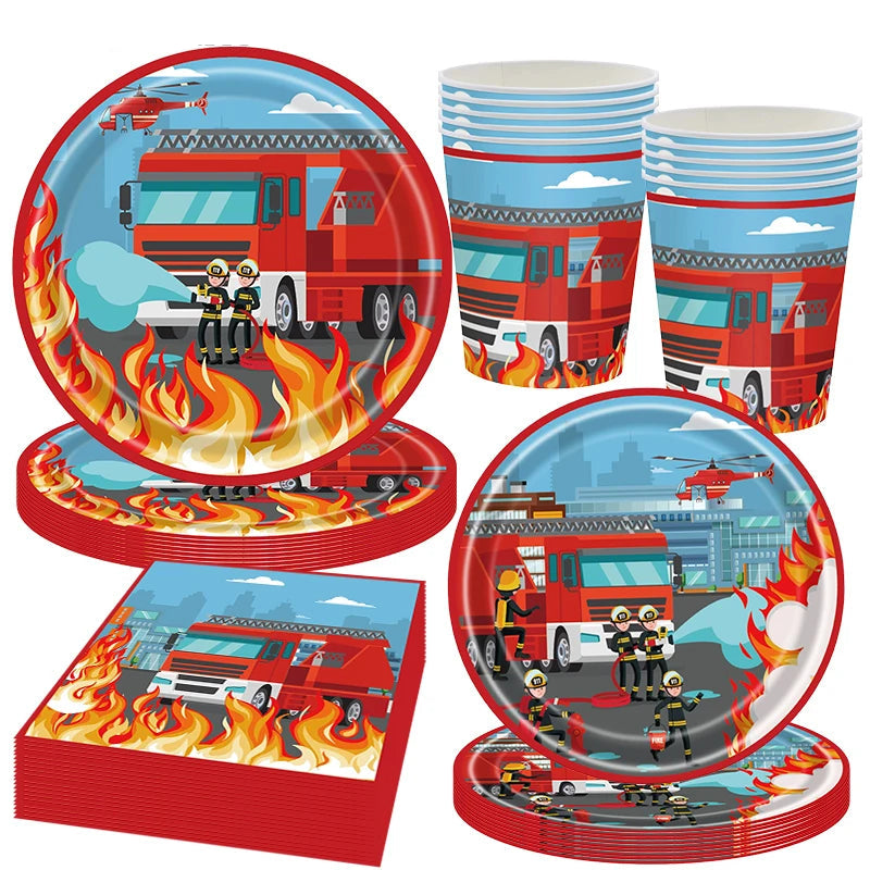 Kit Vaisselle Jetable Pompier