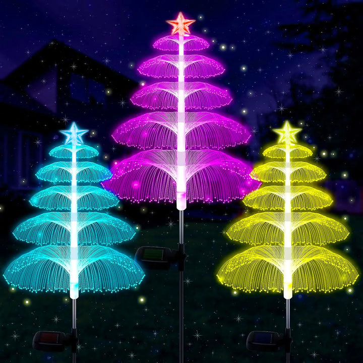Lampe Solaire Sapin à Couleur Changeante