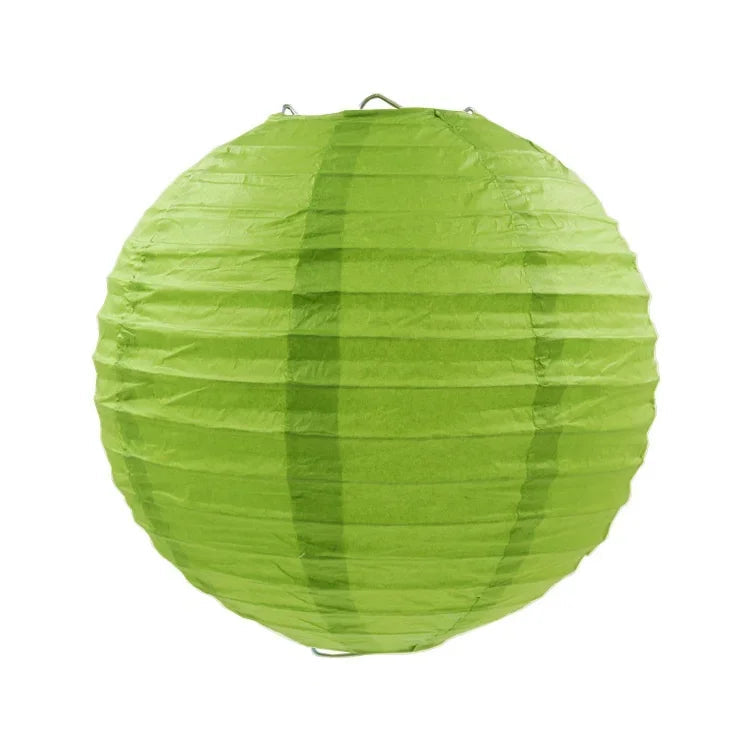 Lampion Mariage Vert en Papier Lumineuse