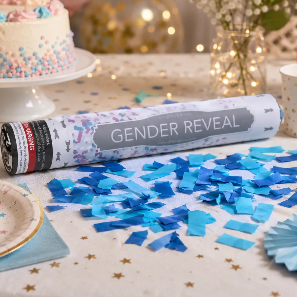 Lanceur à Confettis Festifs Bleus