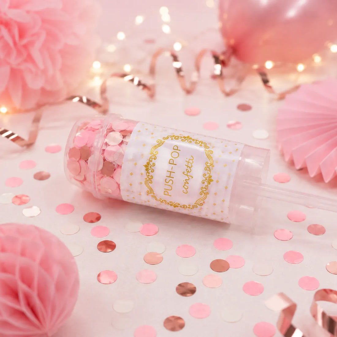 Lanceur à Confettis Festifs Roses