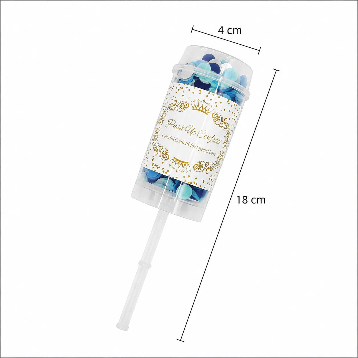 Lanceur à Confettis Nuances de Bleu Unique