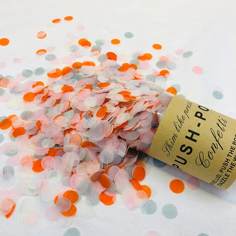Lanceur à Confettis Oranges Moderne