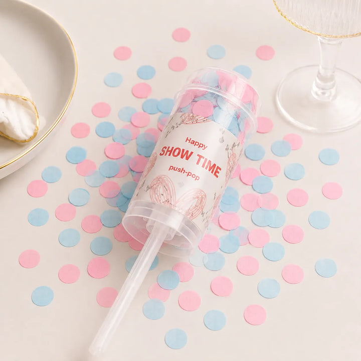 Lanceur à Confettis Rose et Bleu