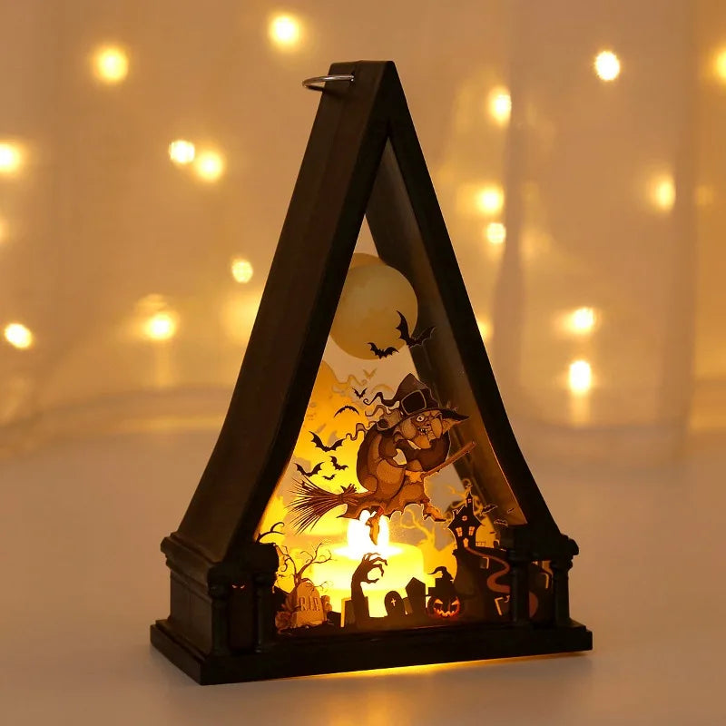 Lanterne à Led Halloween Sorcière décorative