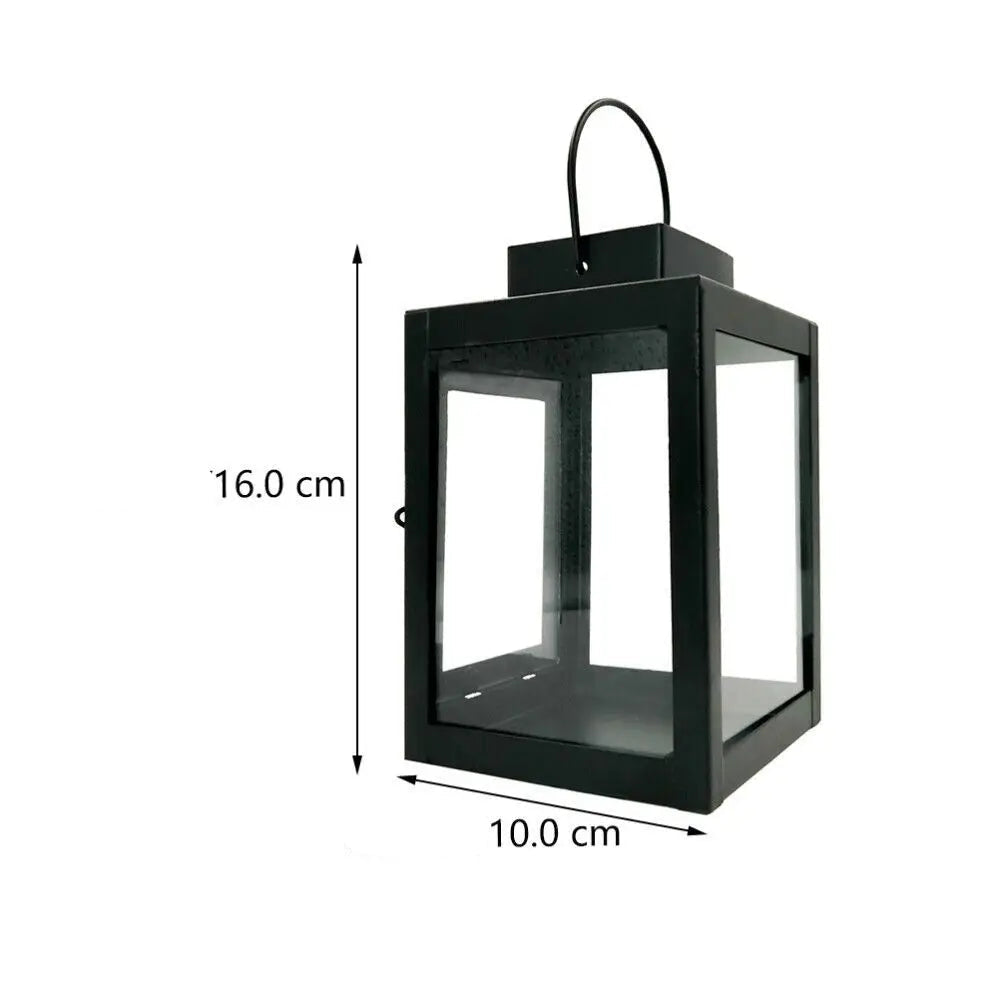 Lanterne Minimaliste Noire Durable