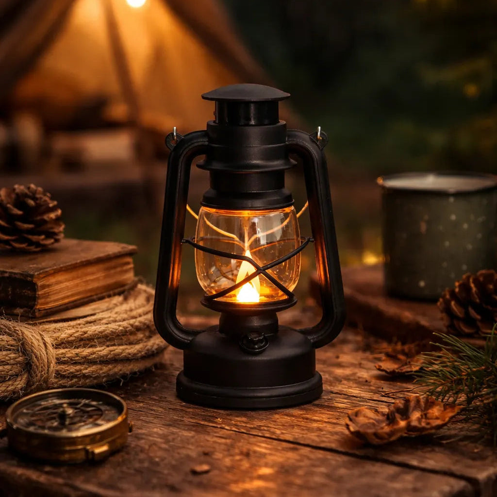 Lanterne Noire LED Chic