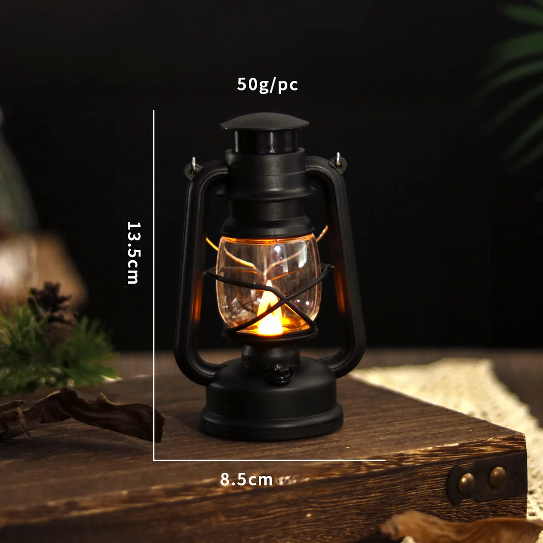 Lanterne Noire LED Unique