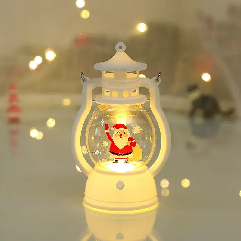Lanterne Père Noël Led Blanche