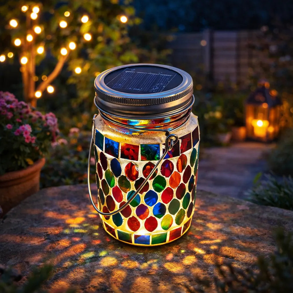 Lanterne Solaire Mosaïque Durable