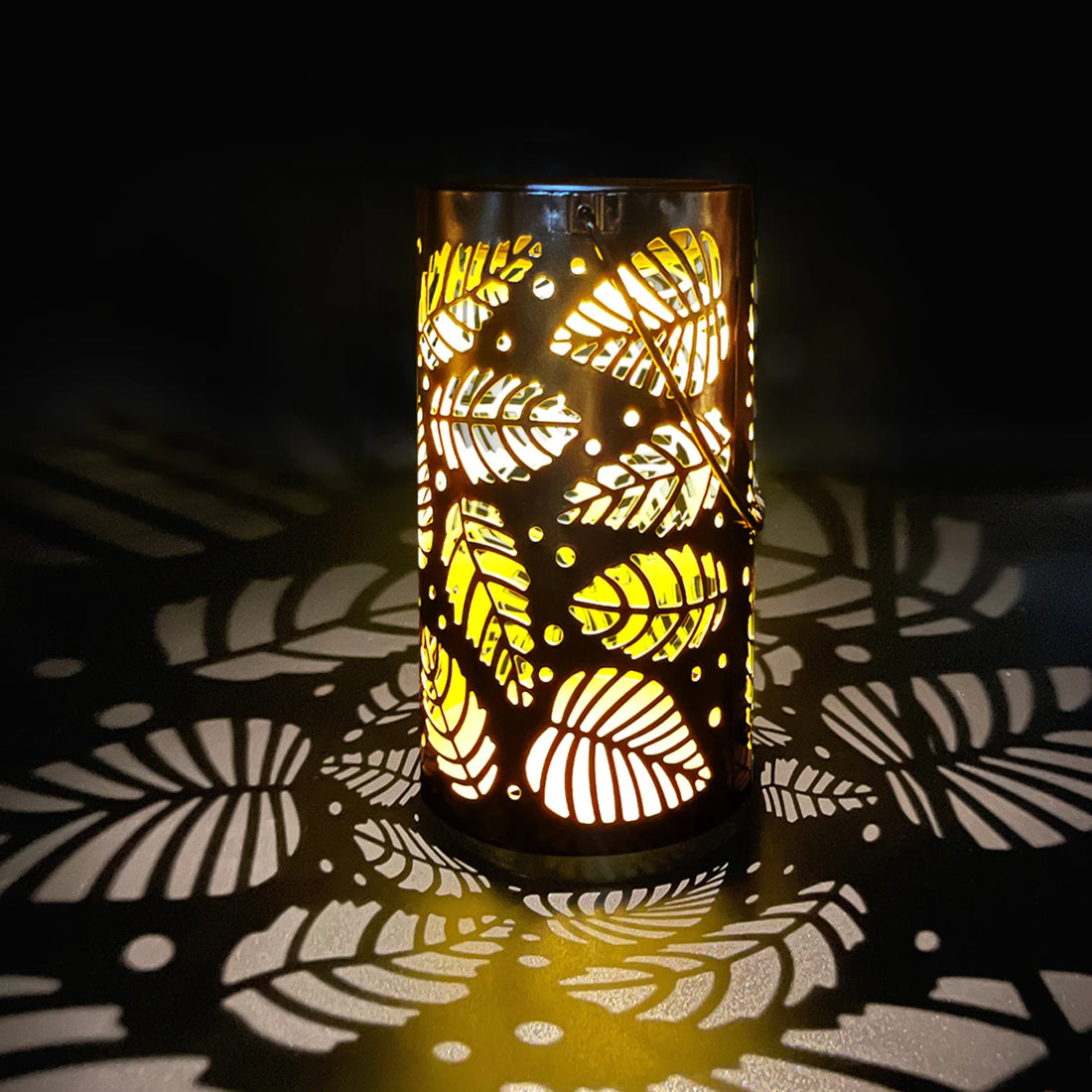 Lanterne Solaire à Motifs Feuilles Unique