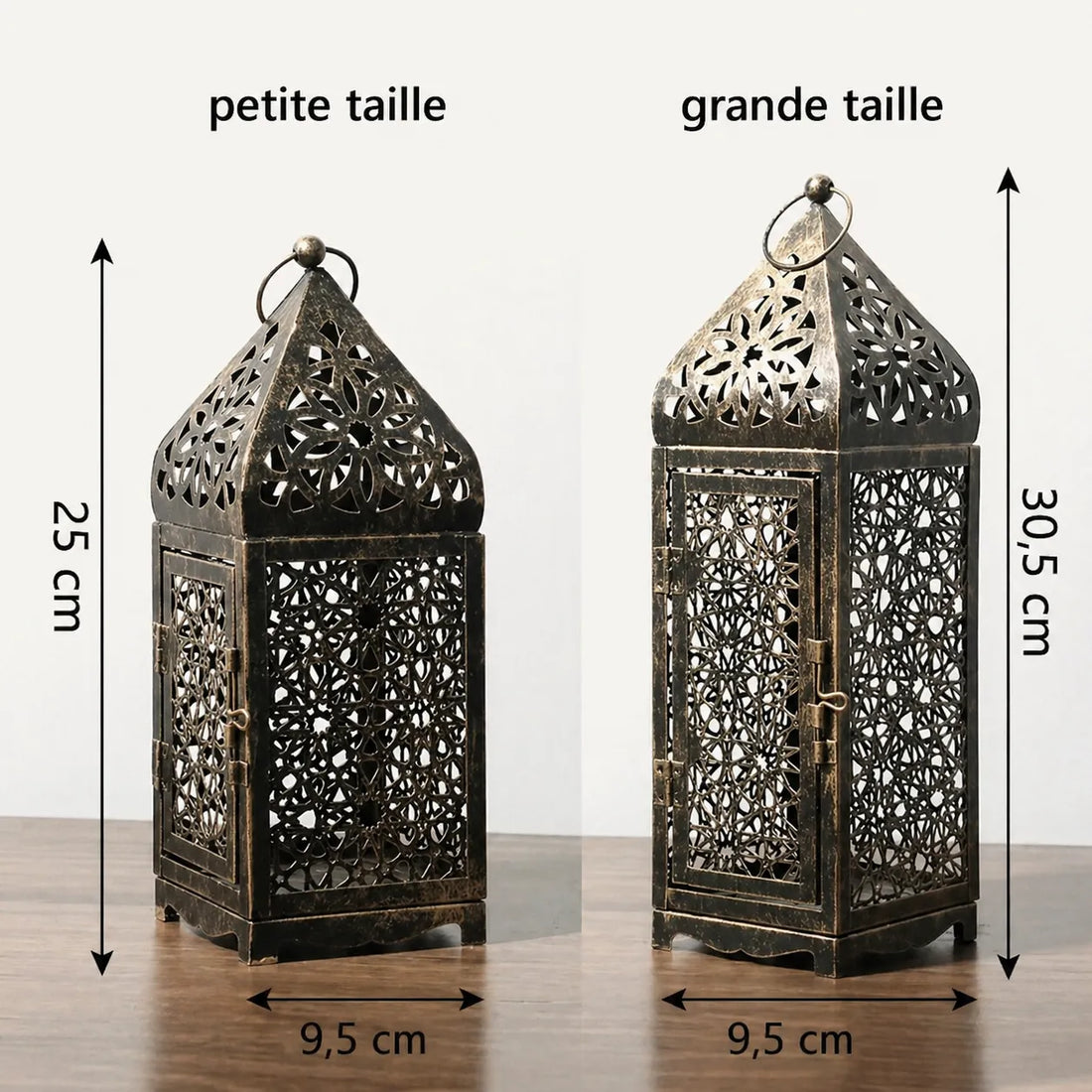 Lanterne Vintage à Rosaces Unique