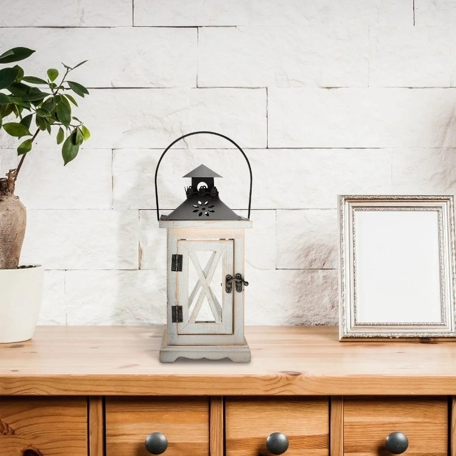 Lanterne en Bois Blanc