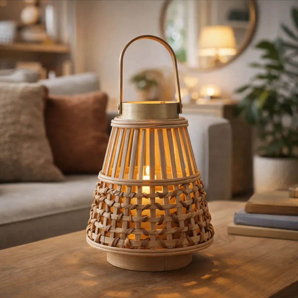 Lanterne en Bois Naturel