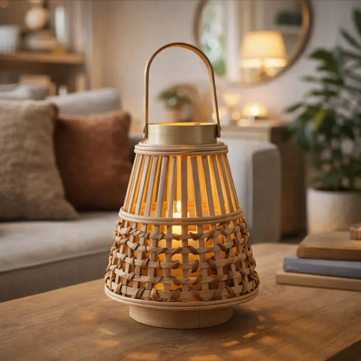 Lanterne en Bois Naturel
