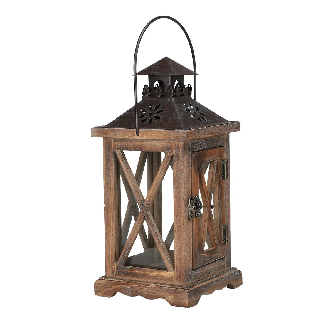 Lanterne en Bois Vintage Chic