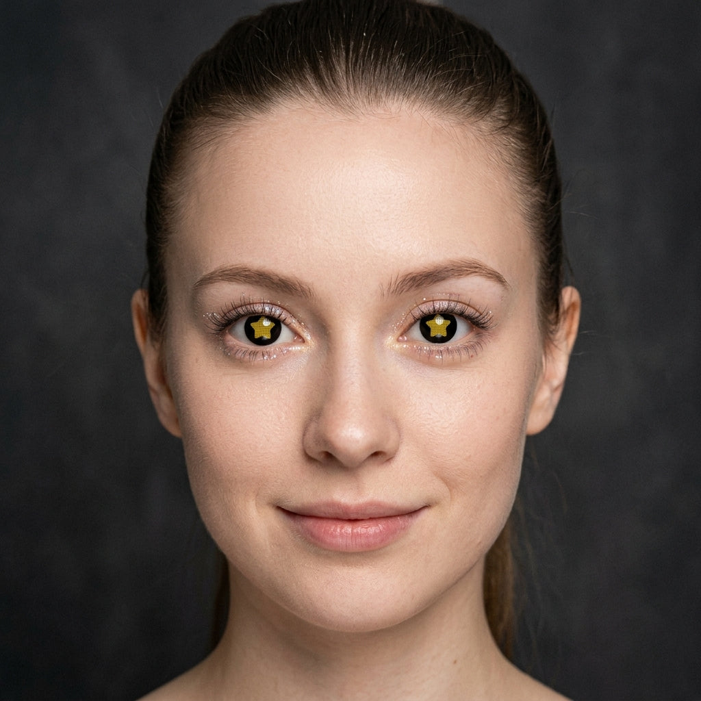 Lentille Halloween Etoile Jaune Fantaisie