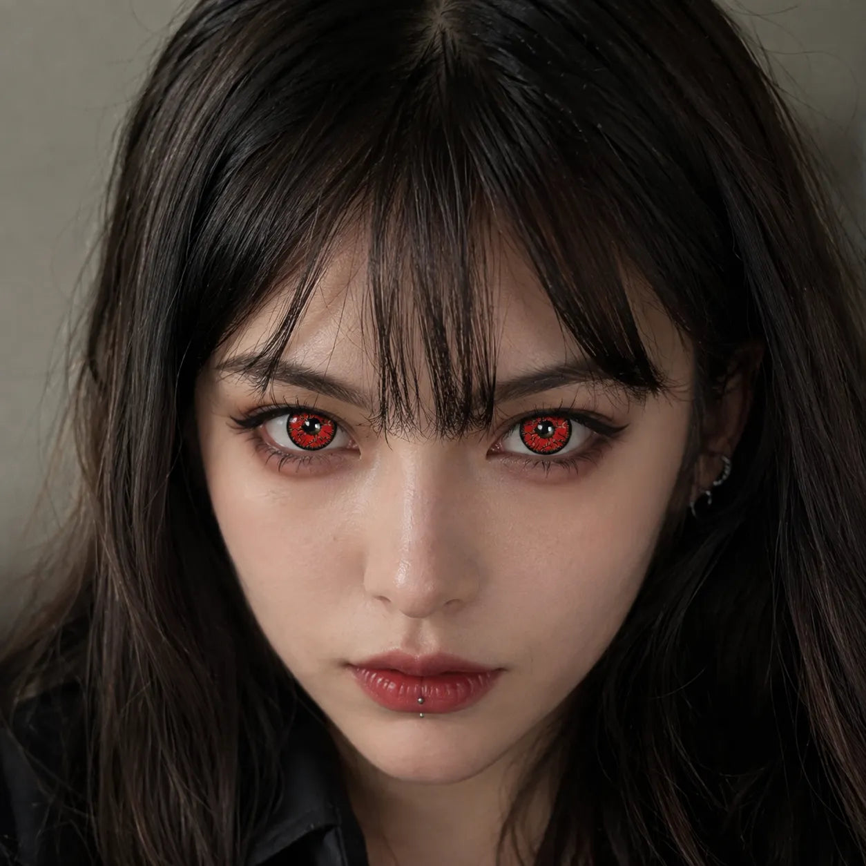 Lentille Halloween Rouge Craquelées Vampire