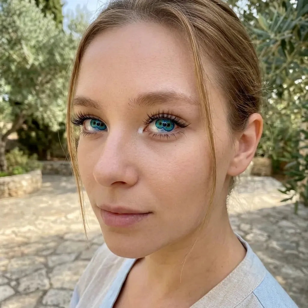 Lentilles Double Iris Bleues Unique