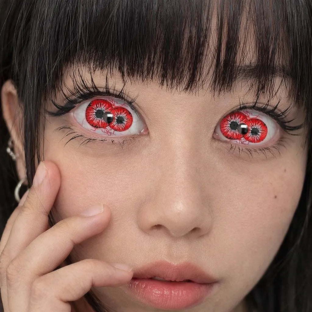 Lentilles Double Iris Rouges