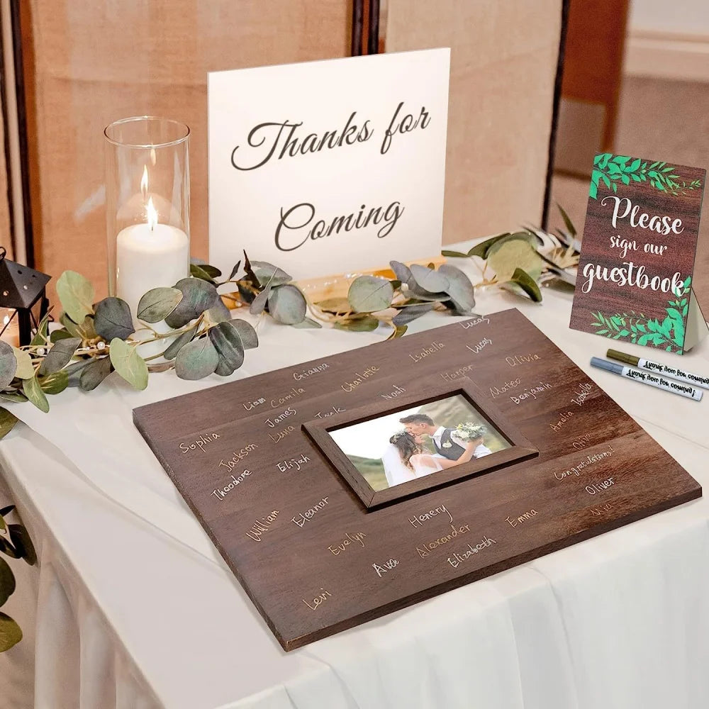Livre d’Or Mariage Cadre en Bois Classe