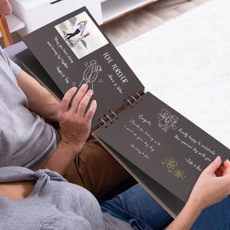 Livre d’Or Mariage en Bois Original
