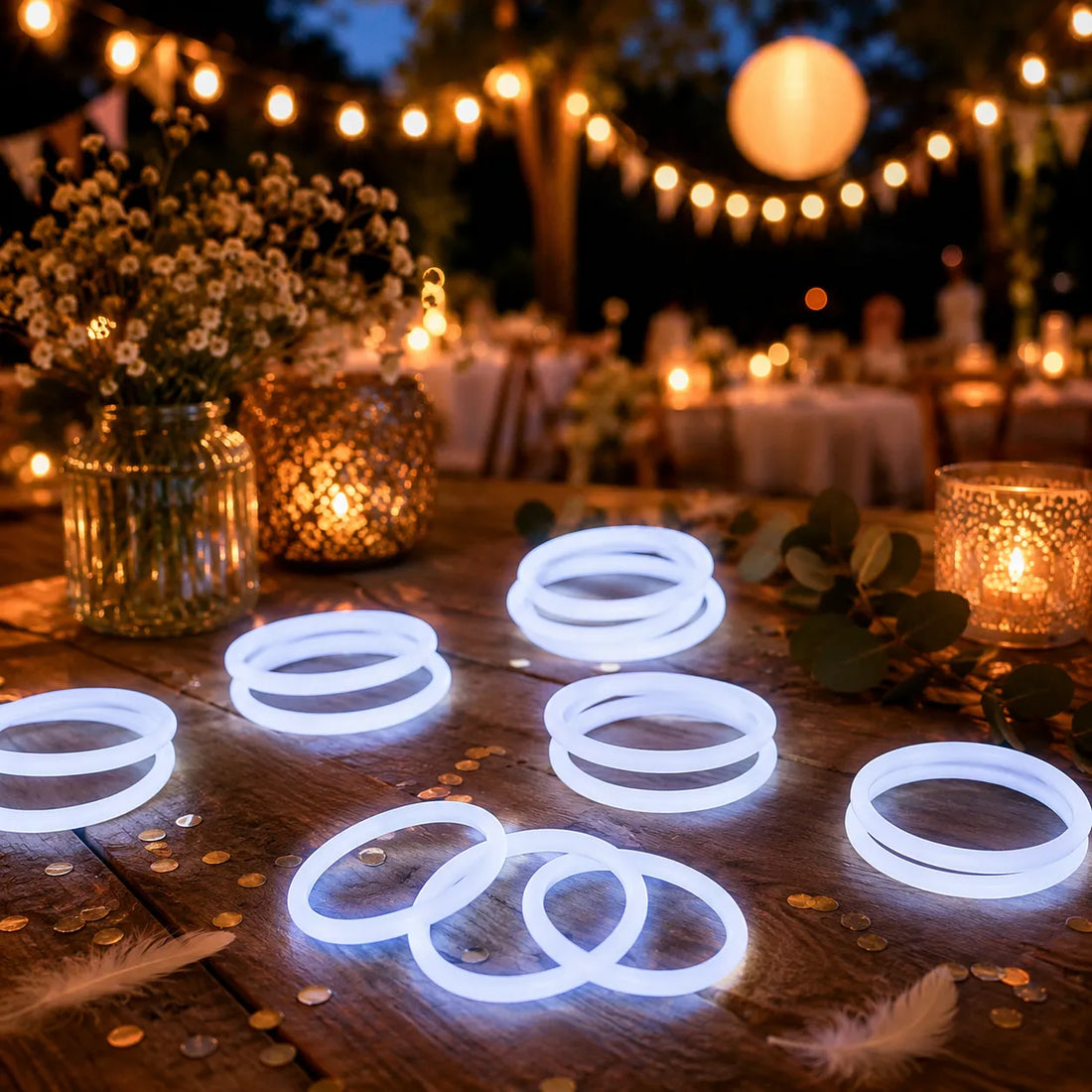 Lot De Bracelets Blancs Fluorescents chic