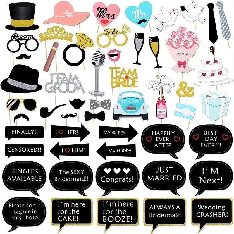 Lot d’Accessoires Photographie Mariage festif