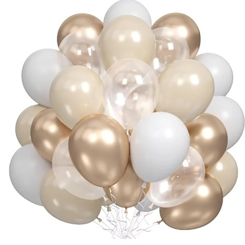 Lot de Ballons Champagne Mariage Unique