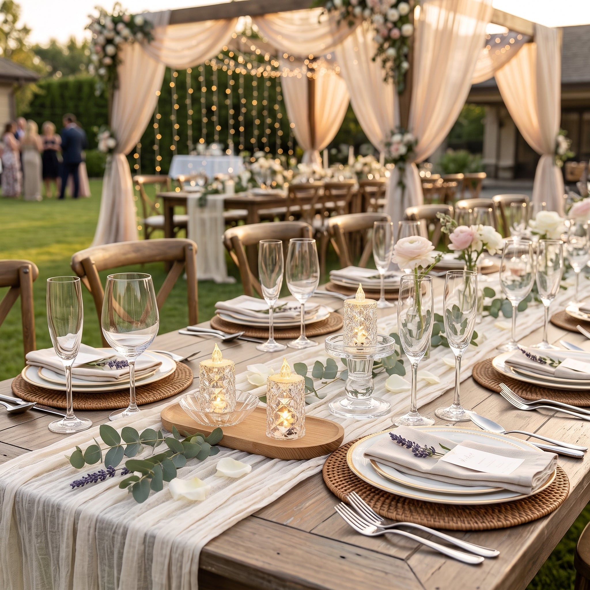 Lot de Bougies Mariage Design Sans Flamme