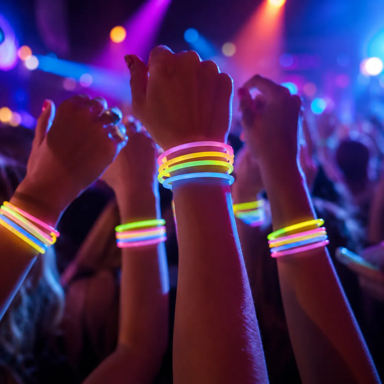 Lot de Bracelets Fluorescents Multicolores