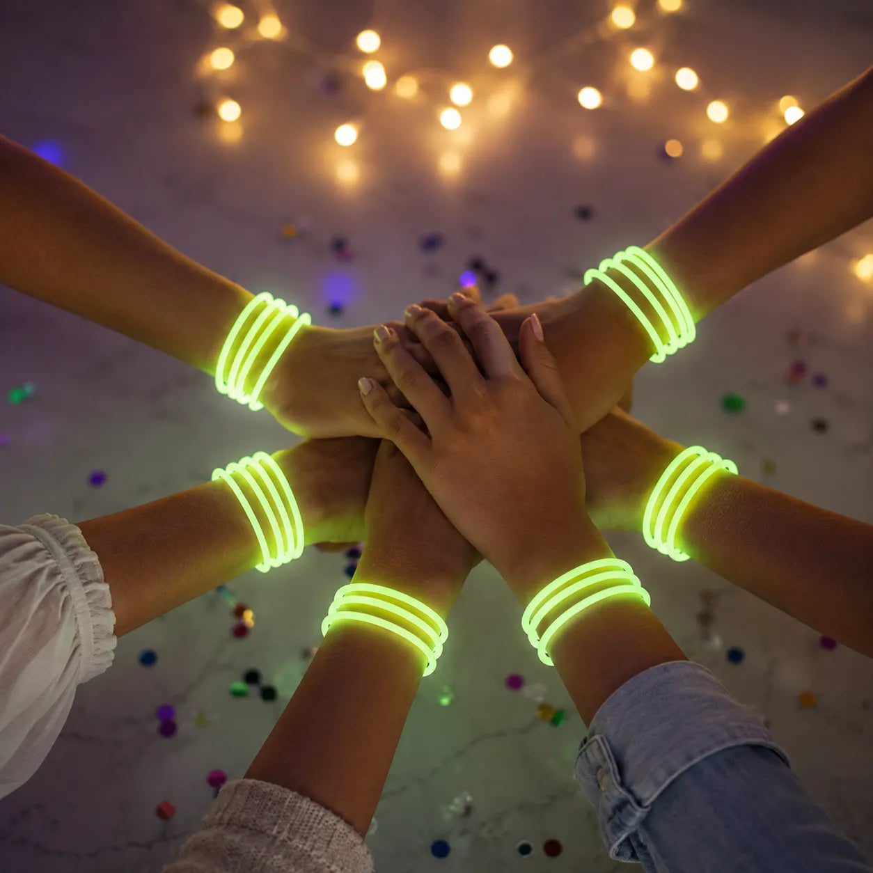 Lot de Bracelets Fluorescents Verts
