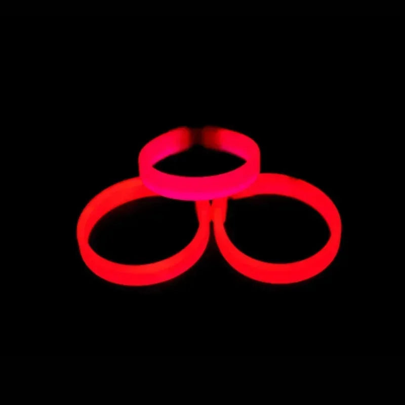 Lot de Bracelets Plats Lumineux Rouges Festif