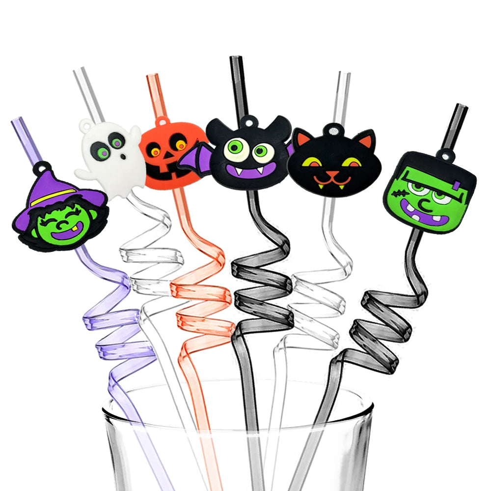 Lot de Pailles Spirales Halloween Ludiques Original