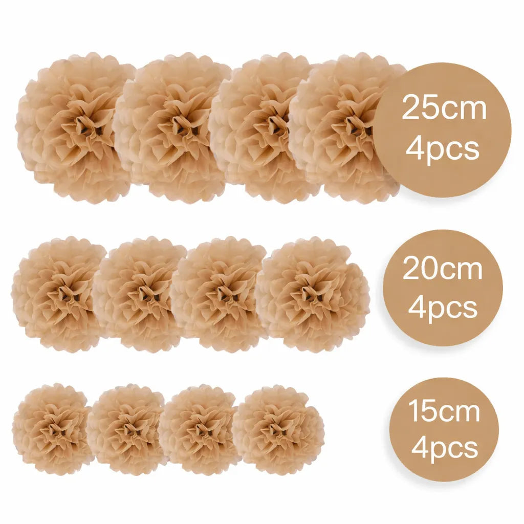 Lot de Pompons en Papier de Soie Raffiné Chic