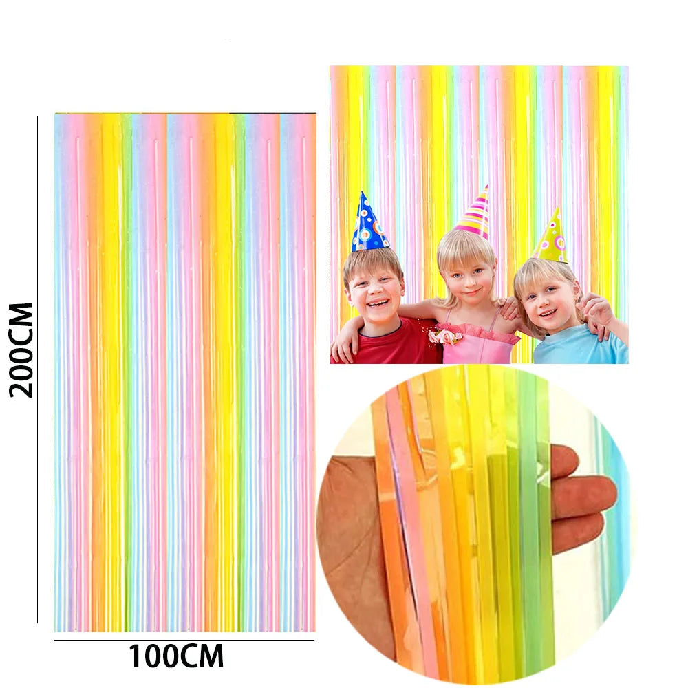 Lot de Rideaux à Franges Pastel Elégant Minimaliste