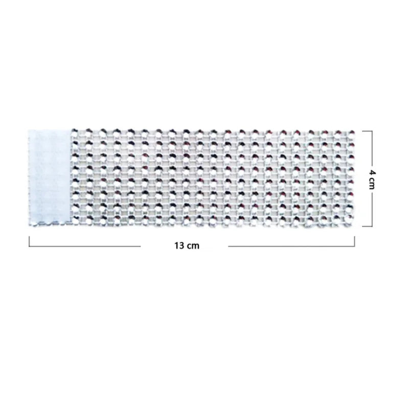 Lot de Ronds de Serviettes Mariage à Strass Argentés Durable