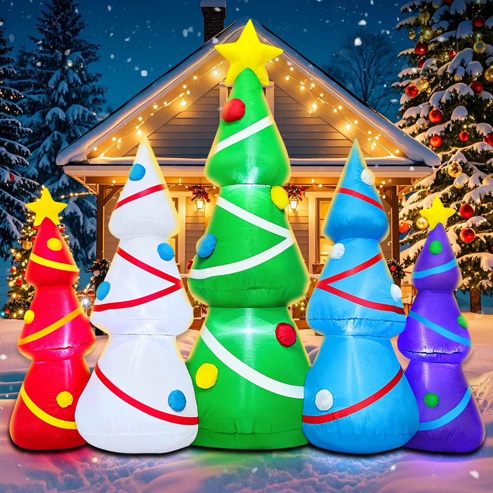 Lot de Sapins Colorés Gonflables