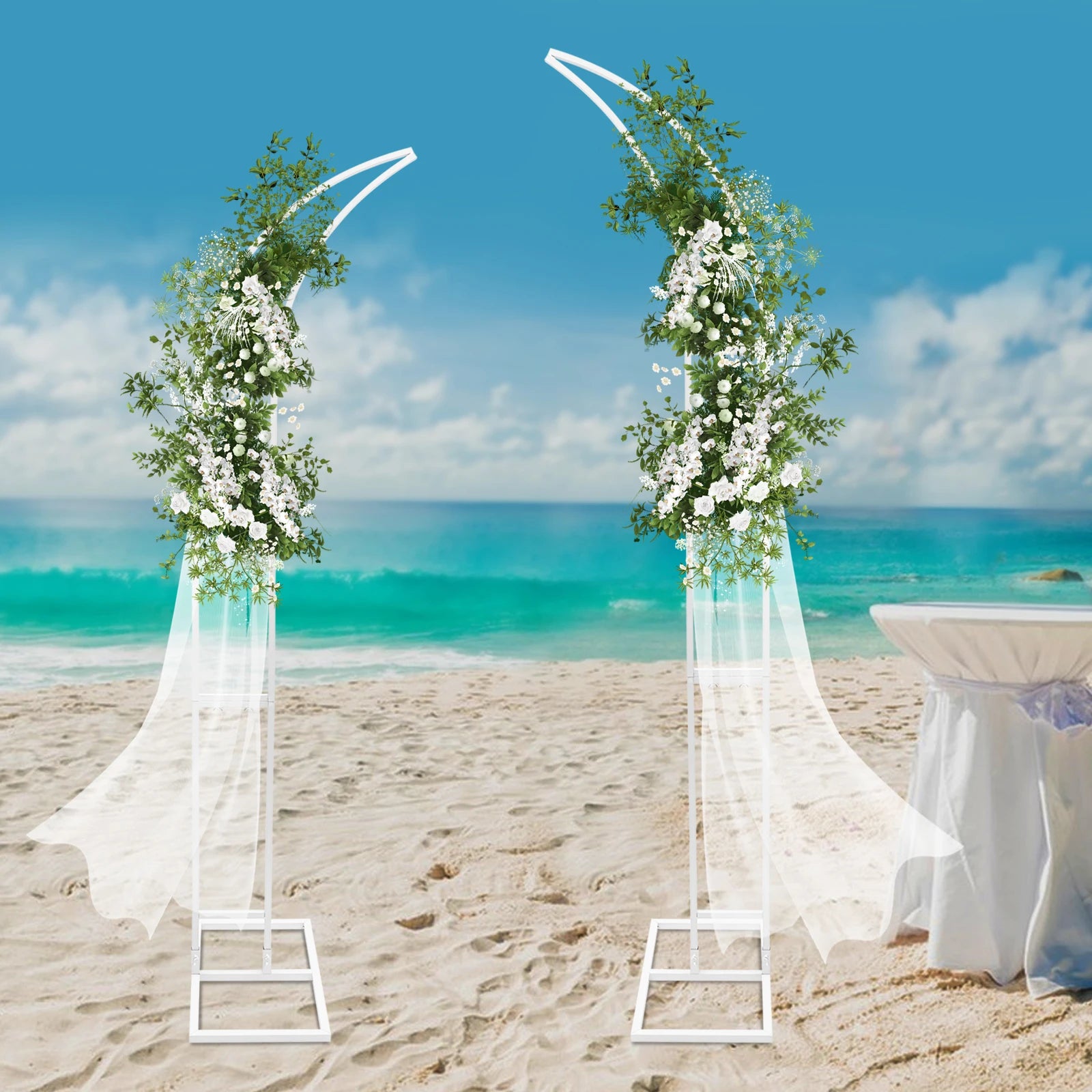Lot de Supports Demi-arc Mariage Moderne
