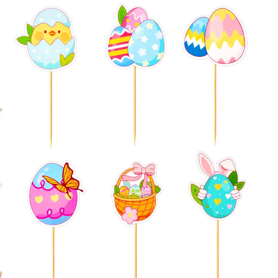 Lot de Toppers Colorés Pâques Unique